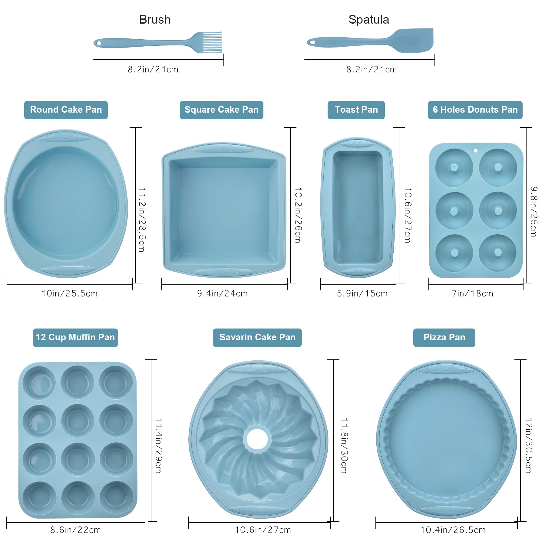 Aschef 8in square cake pan ideal for brownies and sheet cakes