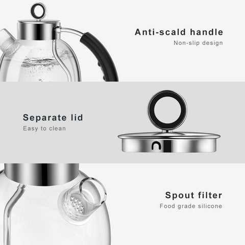 ASCOT anti-scald handle for a safe, comfortable grip when lifting hot water.
