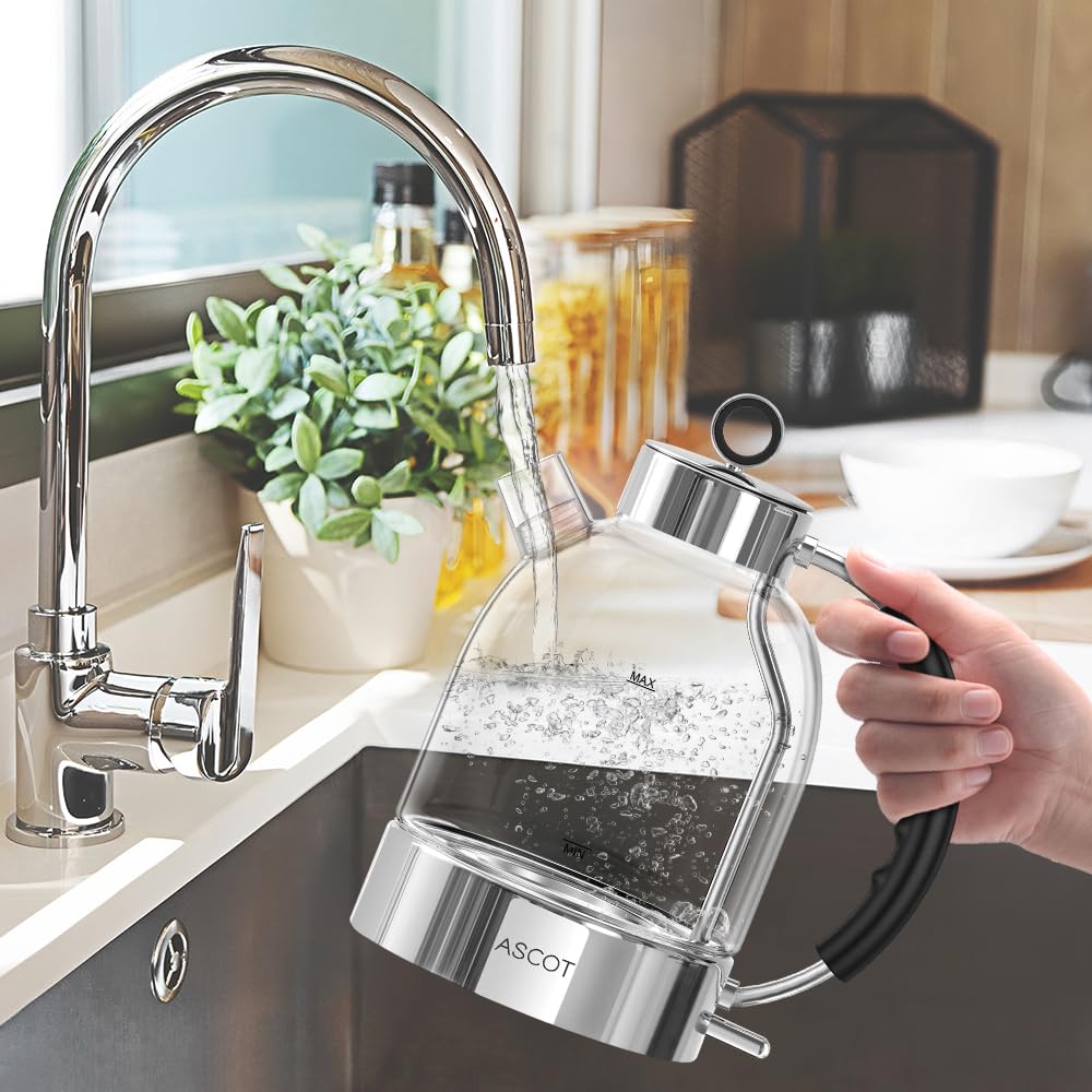 ASCOT spout filter traps scale to improve water quality during pouring.