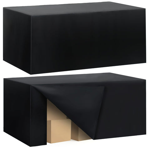 Ascoza 2-pack fitted tablecloth with open-back design for organized event setup