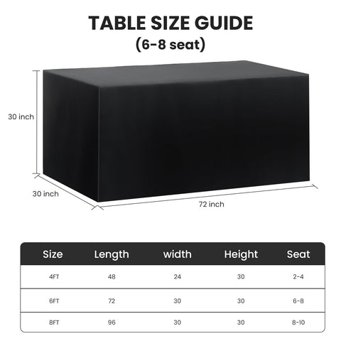 Ascoza waterproof polyester tablecloth protects surfaces during events.