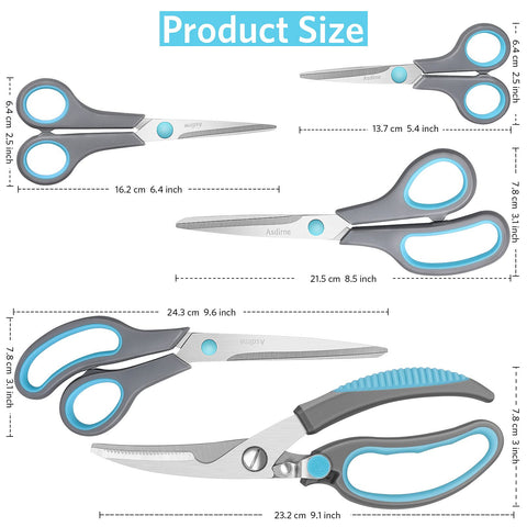 Asdirne 5-4 inch all-purpose scissors for fine trimming and tight spaces