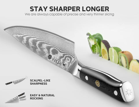 ASETY full tang G10 handle knife, sturdy grip reduces fatigue during extended prep.