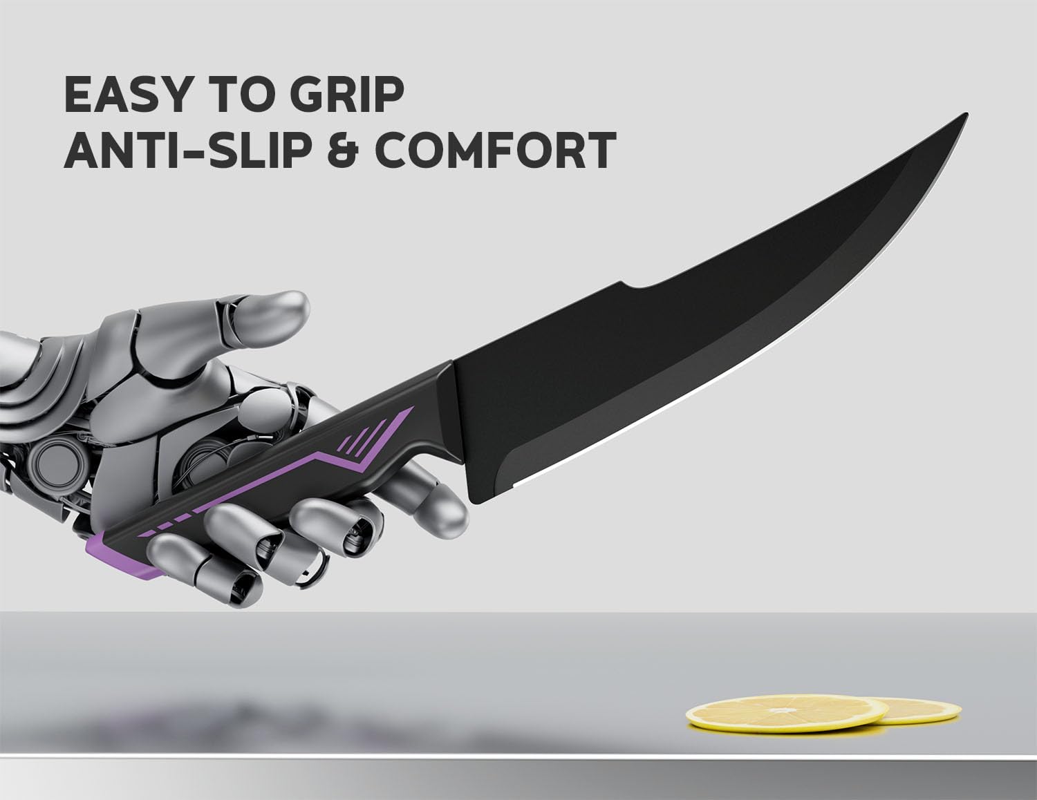 ASETY six 4.5-inch steak knives for family meals