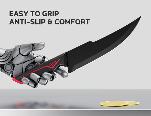 ASETY six steak knives layout for varied meals and precise slicing