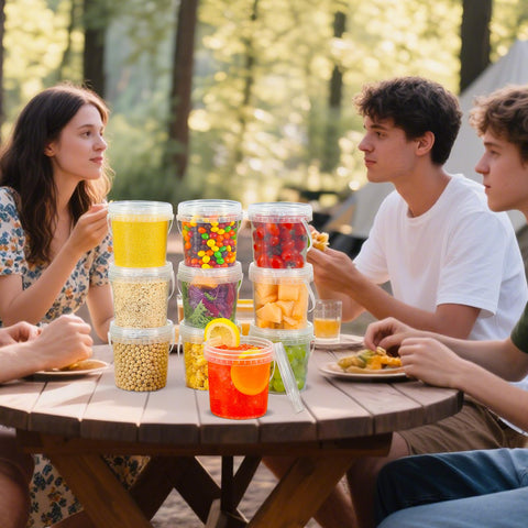ASEVAT dishwasher-safe storage bucket simplifies cleaning after meals and gatherings.