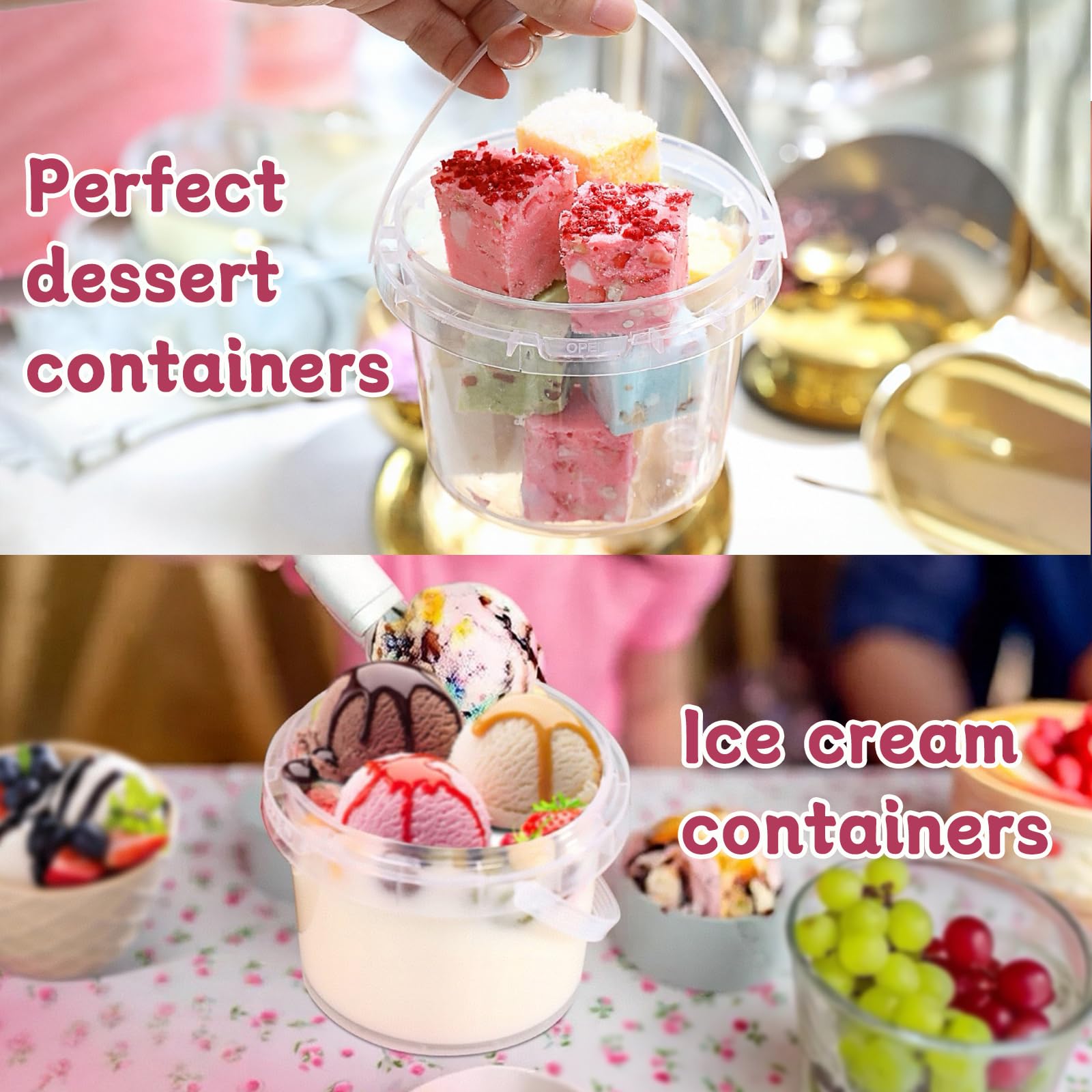 Asevat freezer-safe plastic food containers for frozen ingredients
