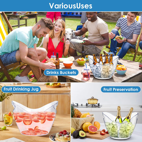 Asika picnic party ice tub: portable and easy to carry.