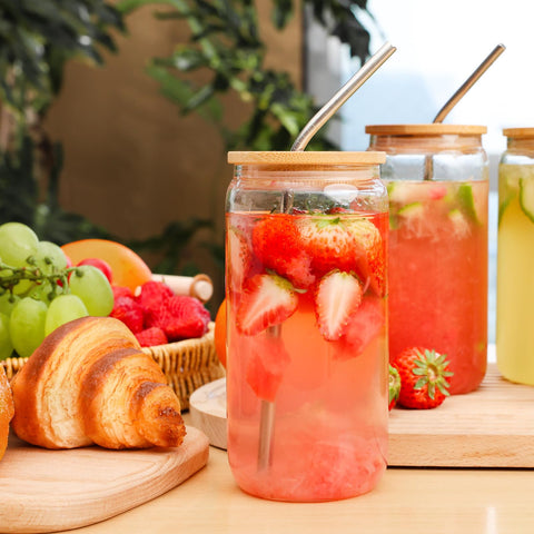 ASKIZ borosilicate glass tumbler perfect for cold or hot beverages.