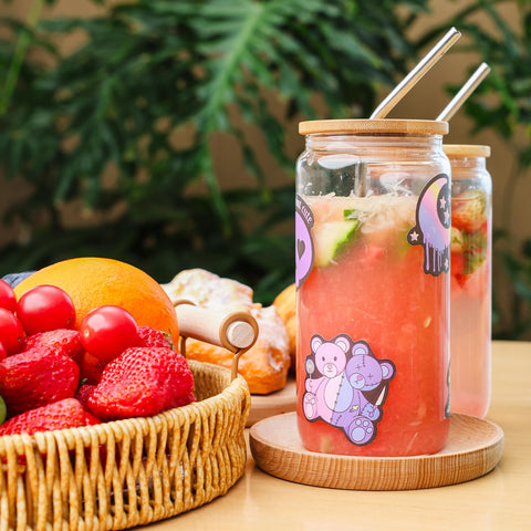 ASKIZ glass tumblers with smooth rims and easy grip for beverages.