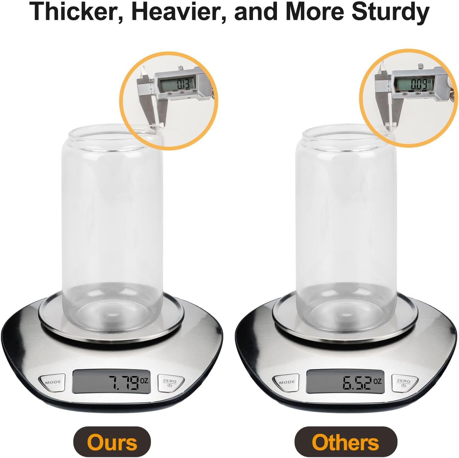 ASKIZ temperature-resistant glass cups suitable for hot and cold drinks.
