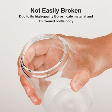 ASKIZ borosilicate glass drinkware offers clear, durable visibility.