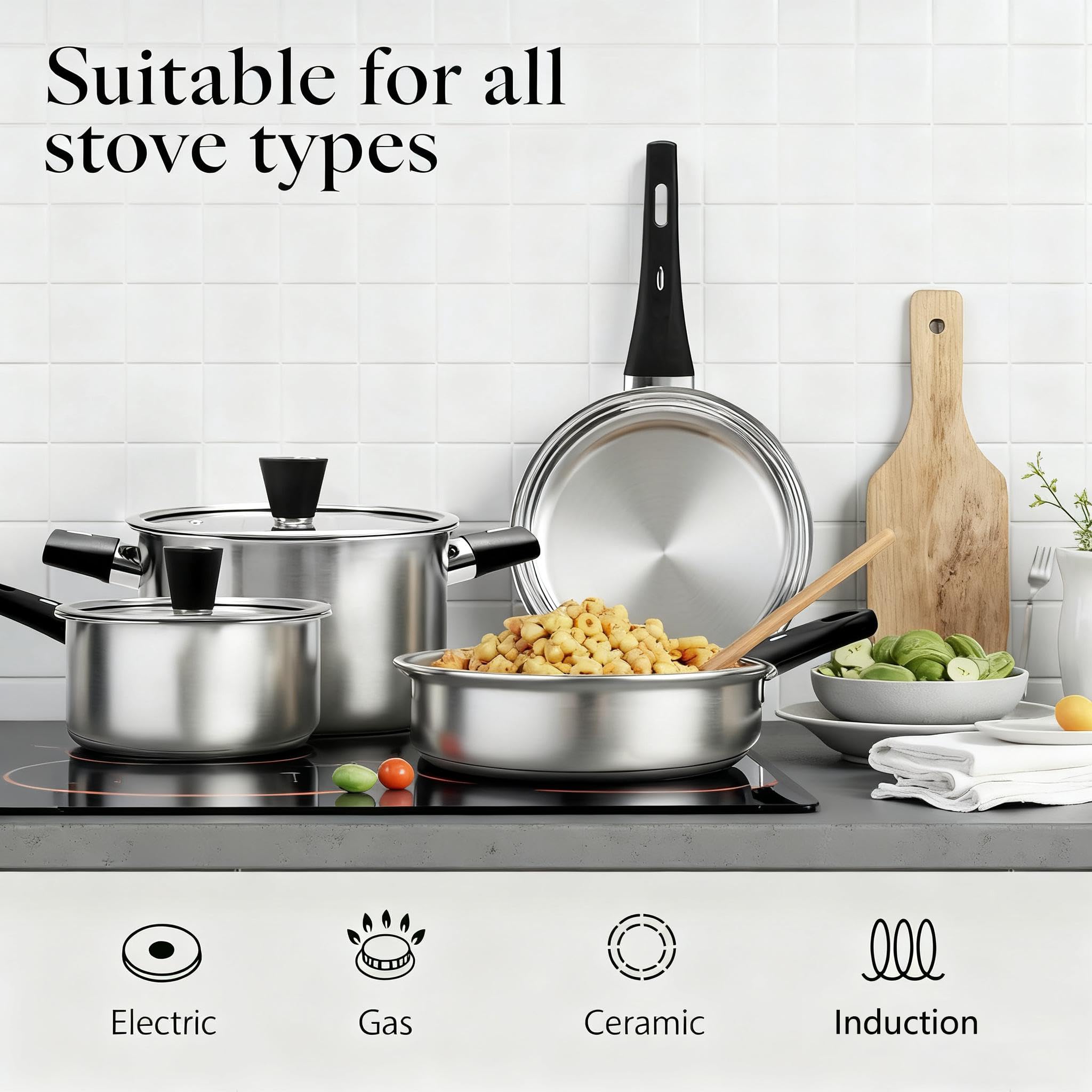 ASKSCICI dishwasher safe cookware makes cleanup quick and easy