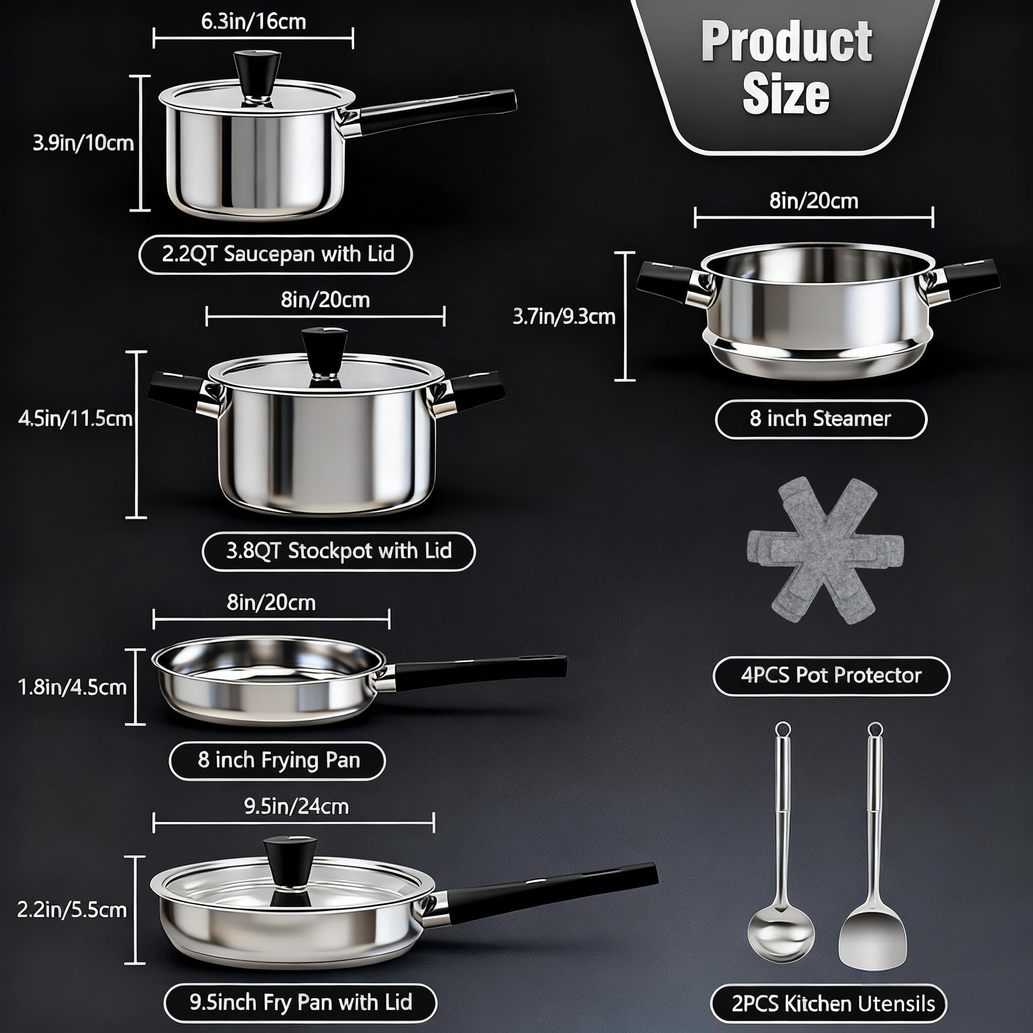 ASKSCICI includes utensils and steamer insert for complete cooking versatility