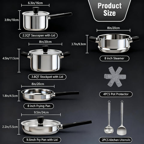 ASKSCICI includes utensils and steamer insert for complete cooking versatility