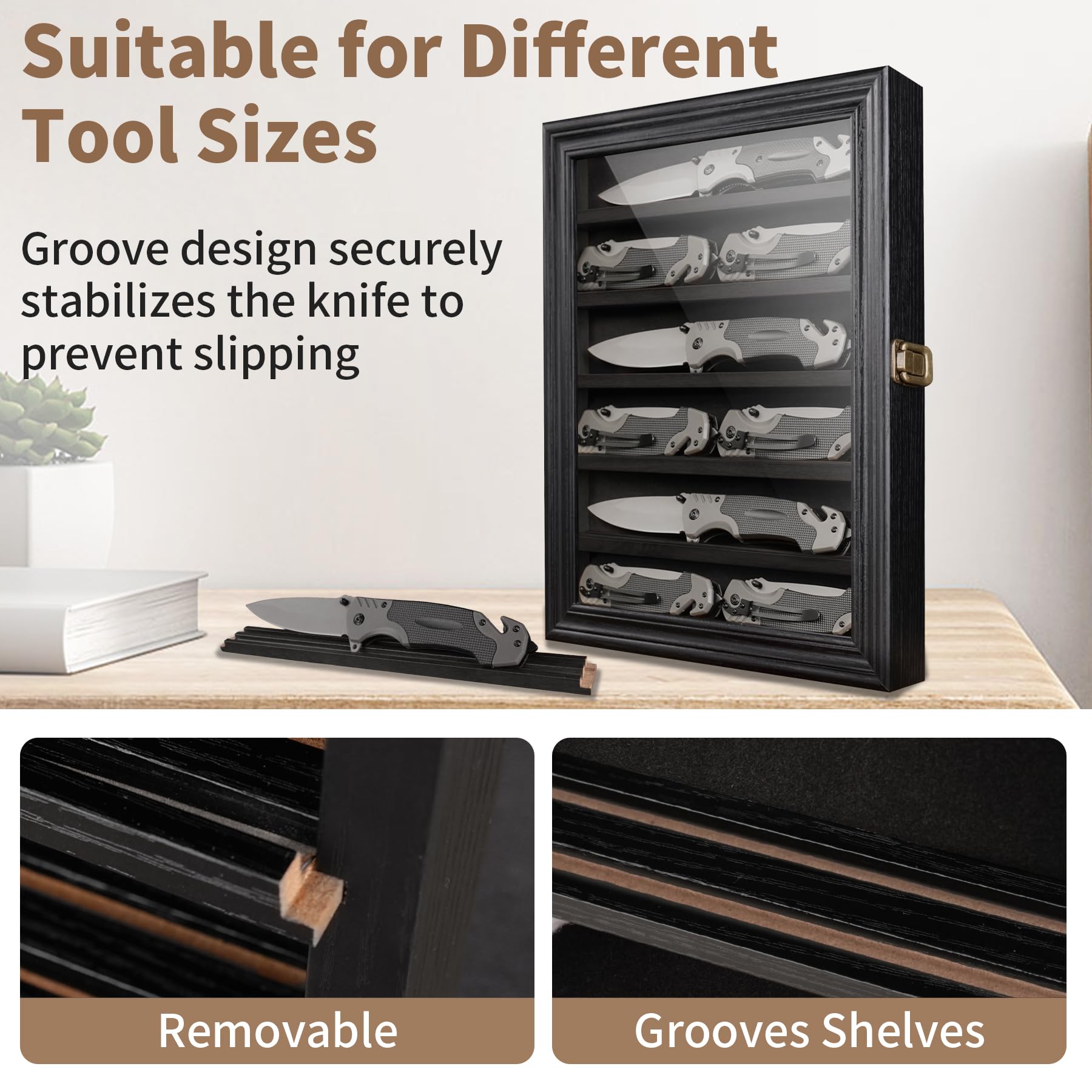 ASmileIndeep HD tempered glass door clarity highlights your collection with dust protection.