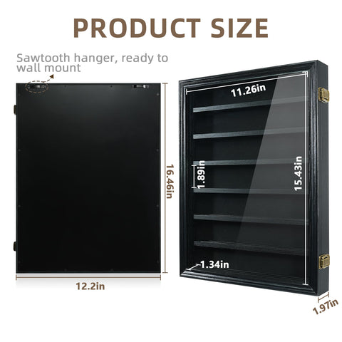 ASmileIndeep wooden shadow box featuring HD tempered glass for clear viewing