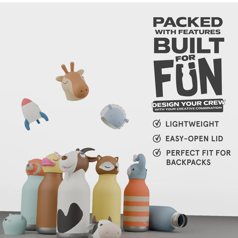 asobu Bestie Bottle detachable straw simplifies cleaning and filling for kids