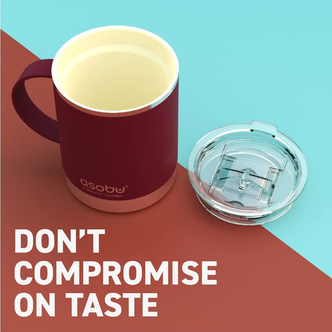 Asobu double-wall vacuum mug keeps drinks hot for hours.