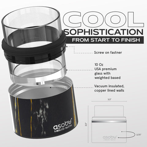 Asobu double-walled insulation keeps whiskey cold and hands comfortable