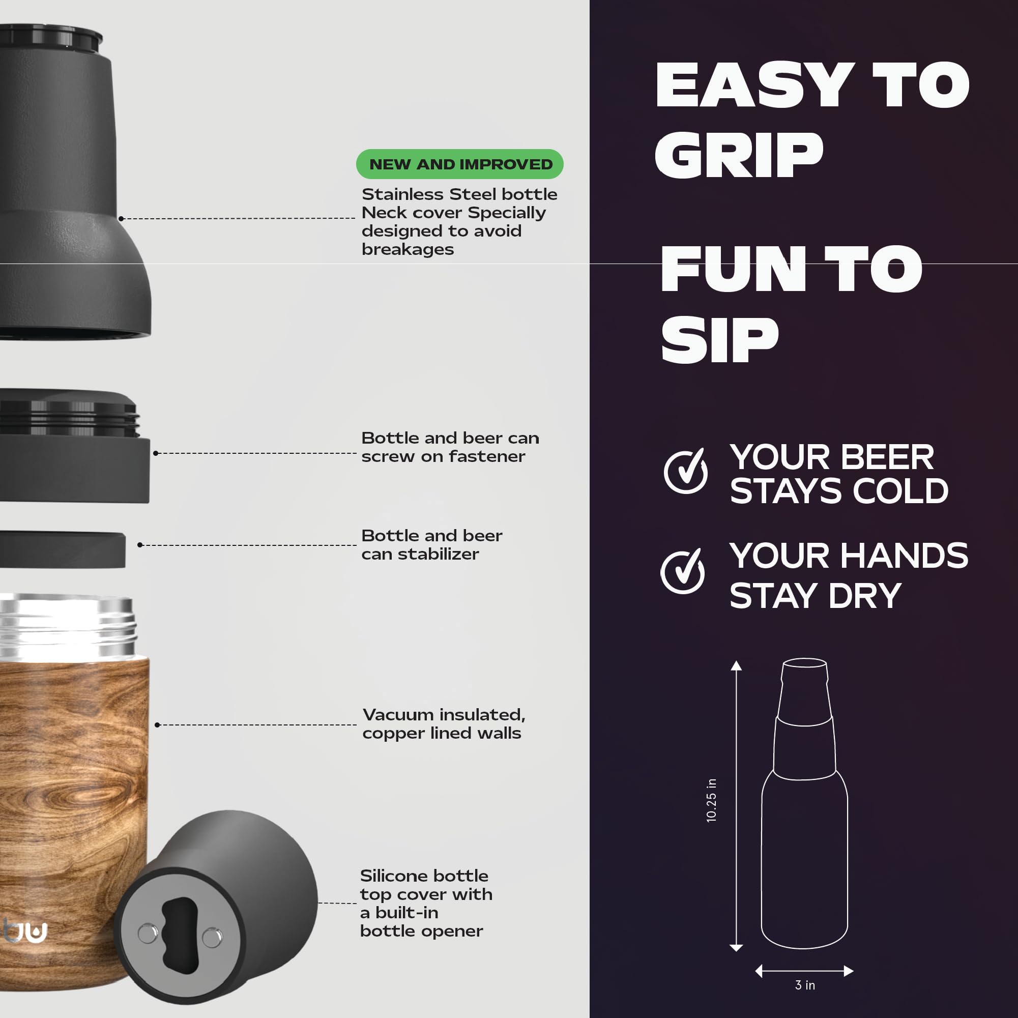 Asobu Frosty Beer Holder 2 Go perfect for barbecues and outdoor gatherings.