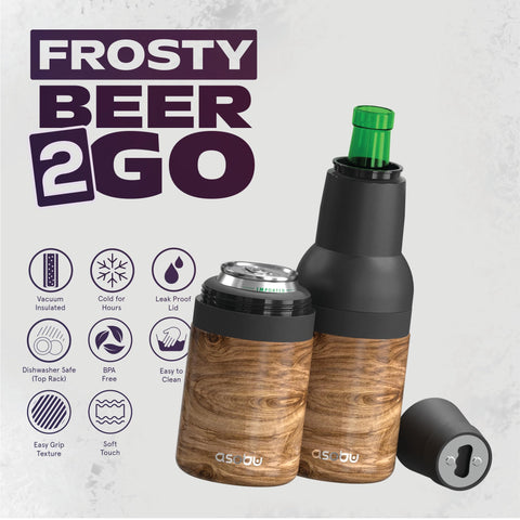 Asobu Frosty Beer Holder 2 Go built-in opener on top for easy access.
