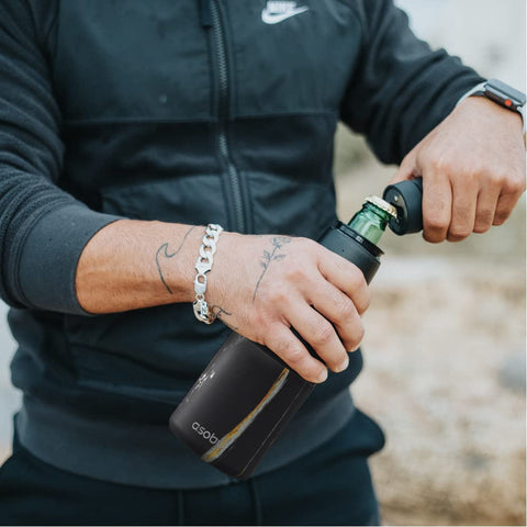 Asobu Frosty Beer Holder 2 Go fits standard 12oz bottles and most cans.