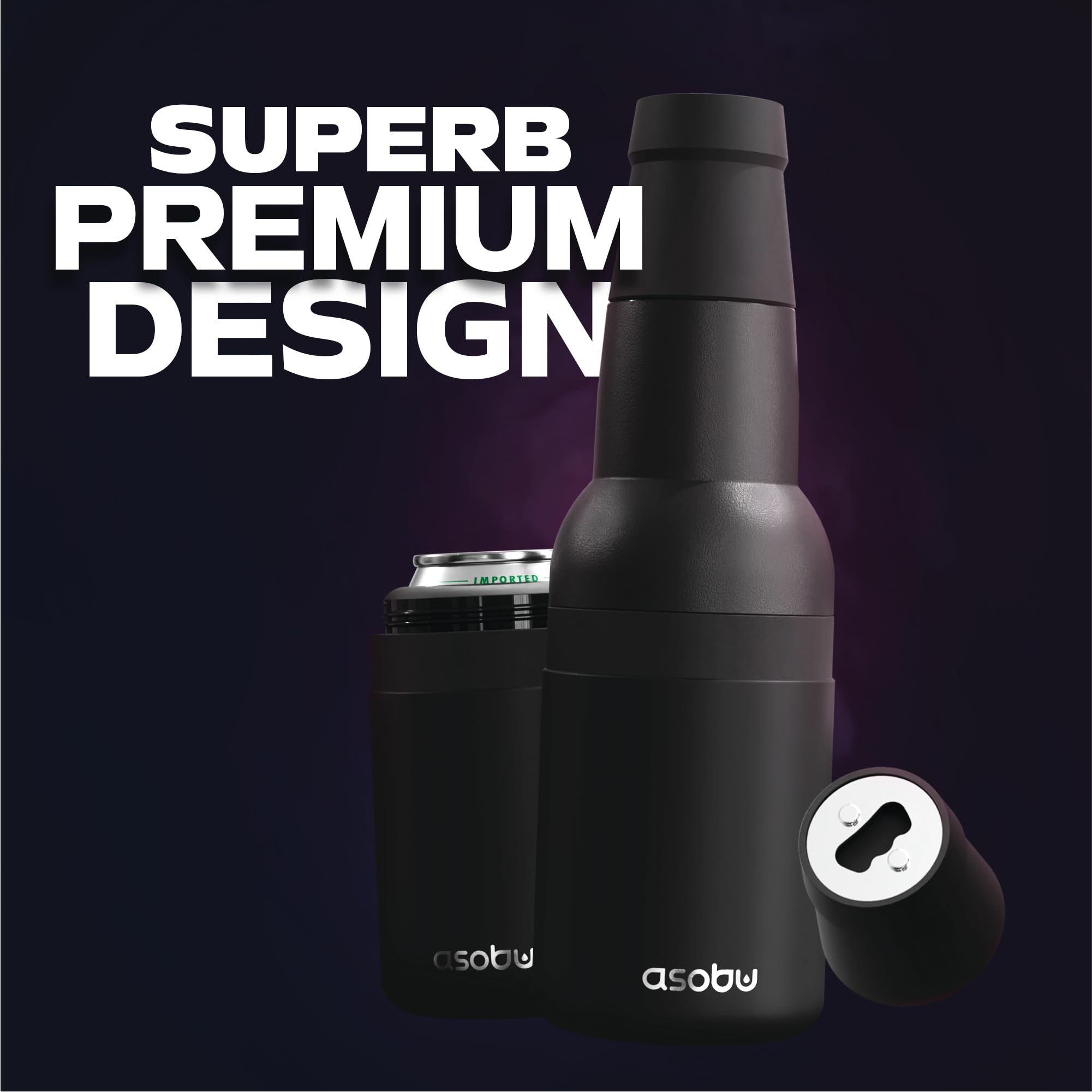 Asobu Frosty Beer Holder durable and sweat-proof for outdoor use.