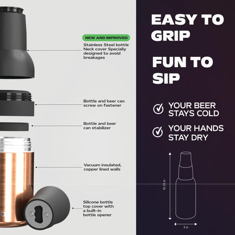Asobu Frosty Beer Holder easy grip for one-handed transport