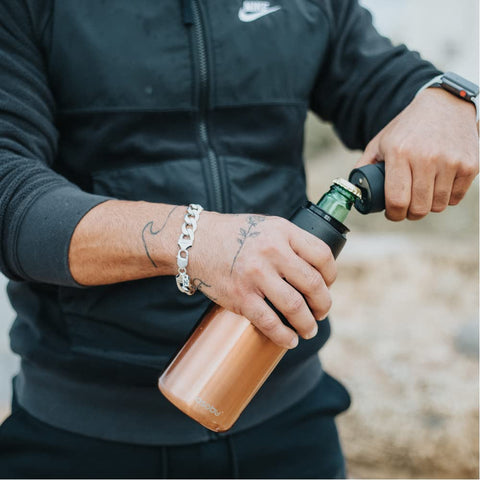 Asobu Frosty Beer Holder side view with built-in opener showcases convenient features