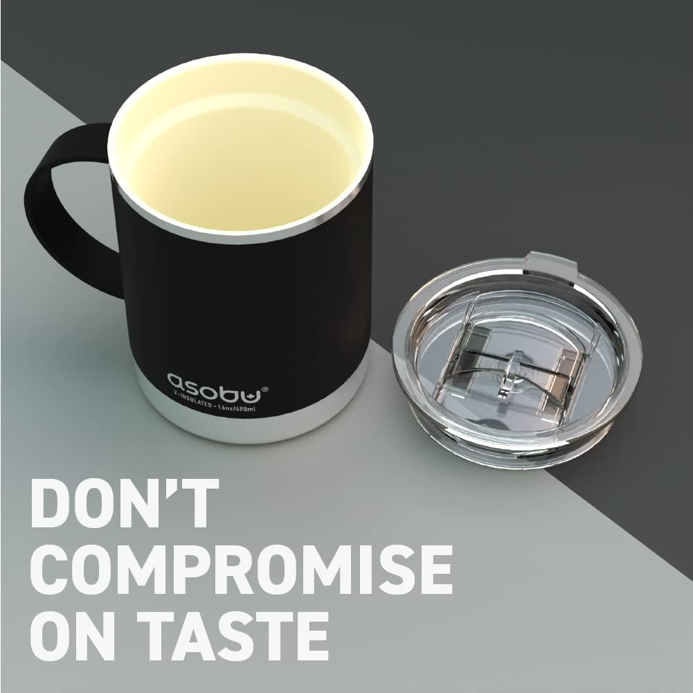 Asobu splash-resistant lid shown for secure on-the-go sealing