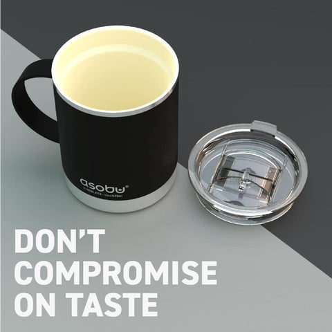 Asobu splash-resistant lid shown for secure on-the-go sealing