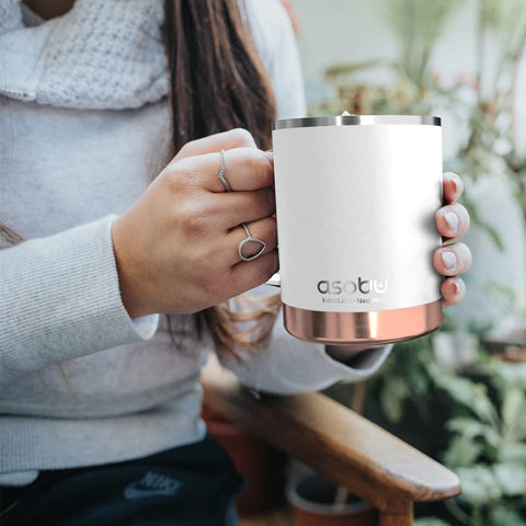 Asobu Ultimate Mug easy cleaning keeps ceramic interior stain-free.