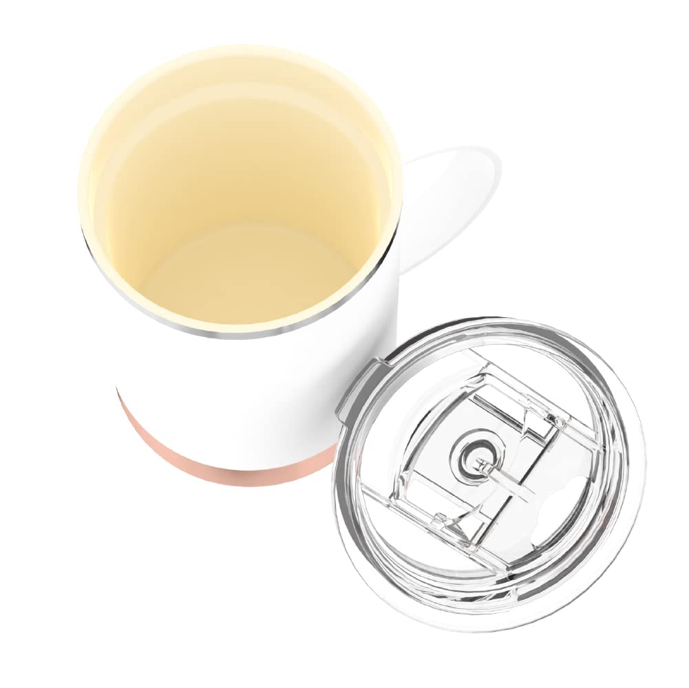 Asobu Ultimate Mug stainless exterior maintains heat while you travel.