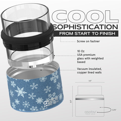 Double-wall design preserves chill while you sip