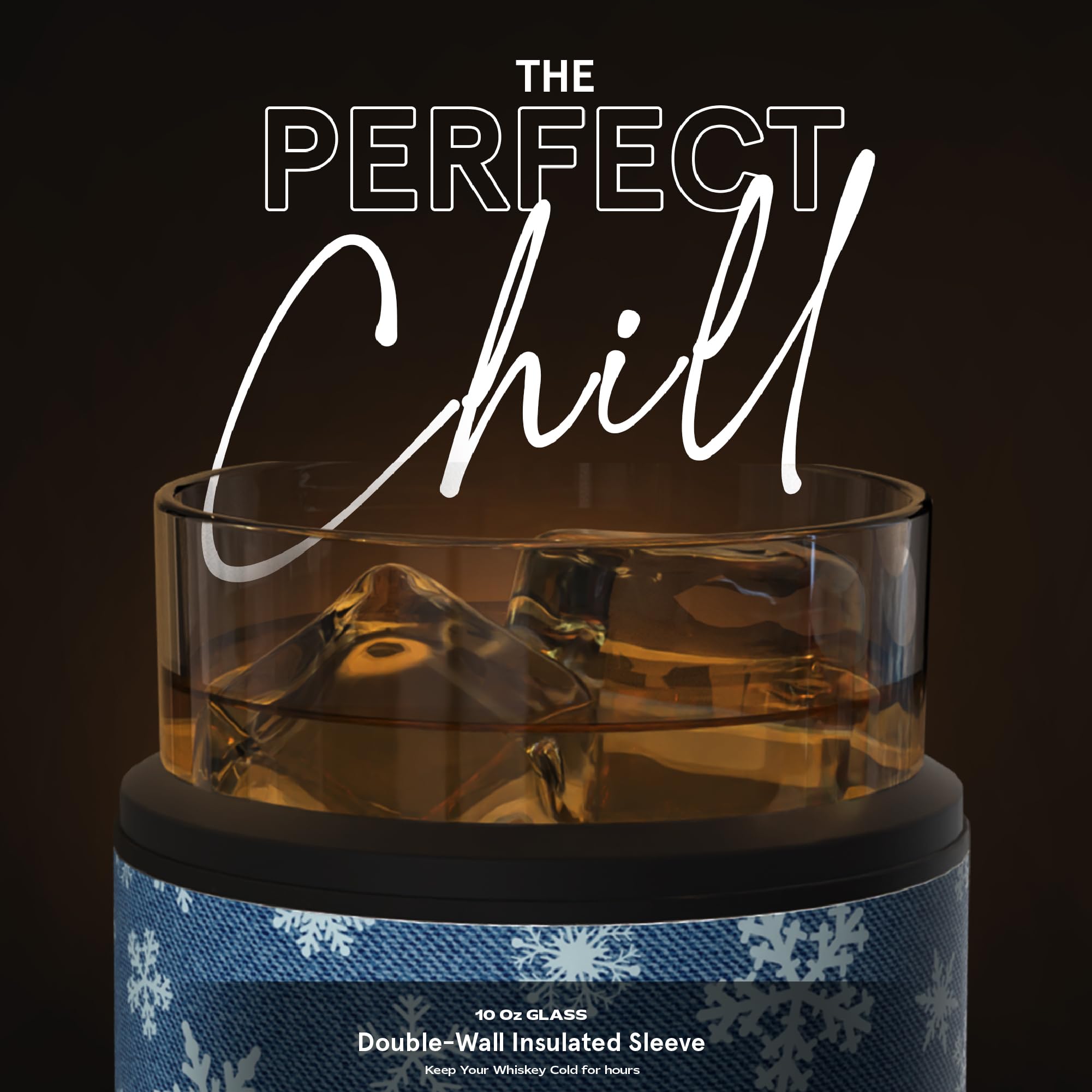 Asobu Whiskey Sleeve on the rocks keeps your hand comfortable