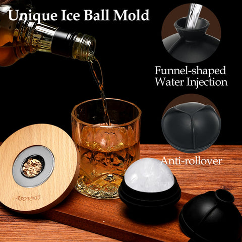 Asovnis Whiskey Smoker Kit ice mold for evenly chilled drinks