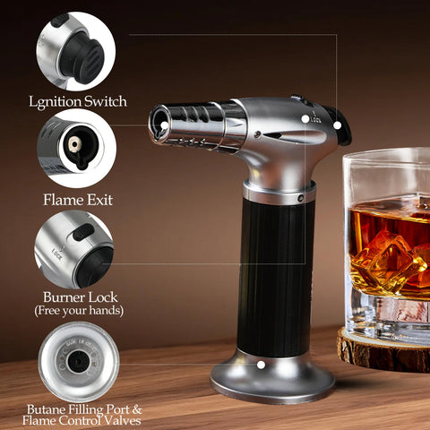 Asovnis Whiskey Smoker Kit in use showing smoky aroma enhancement