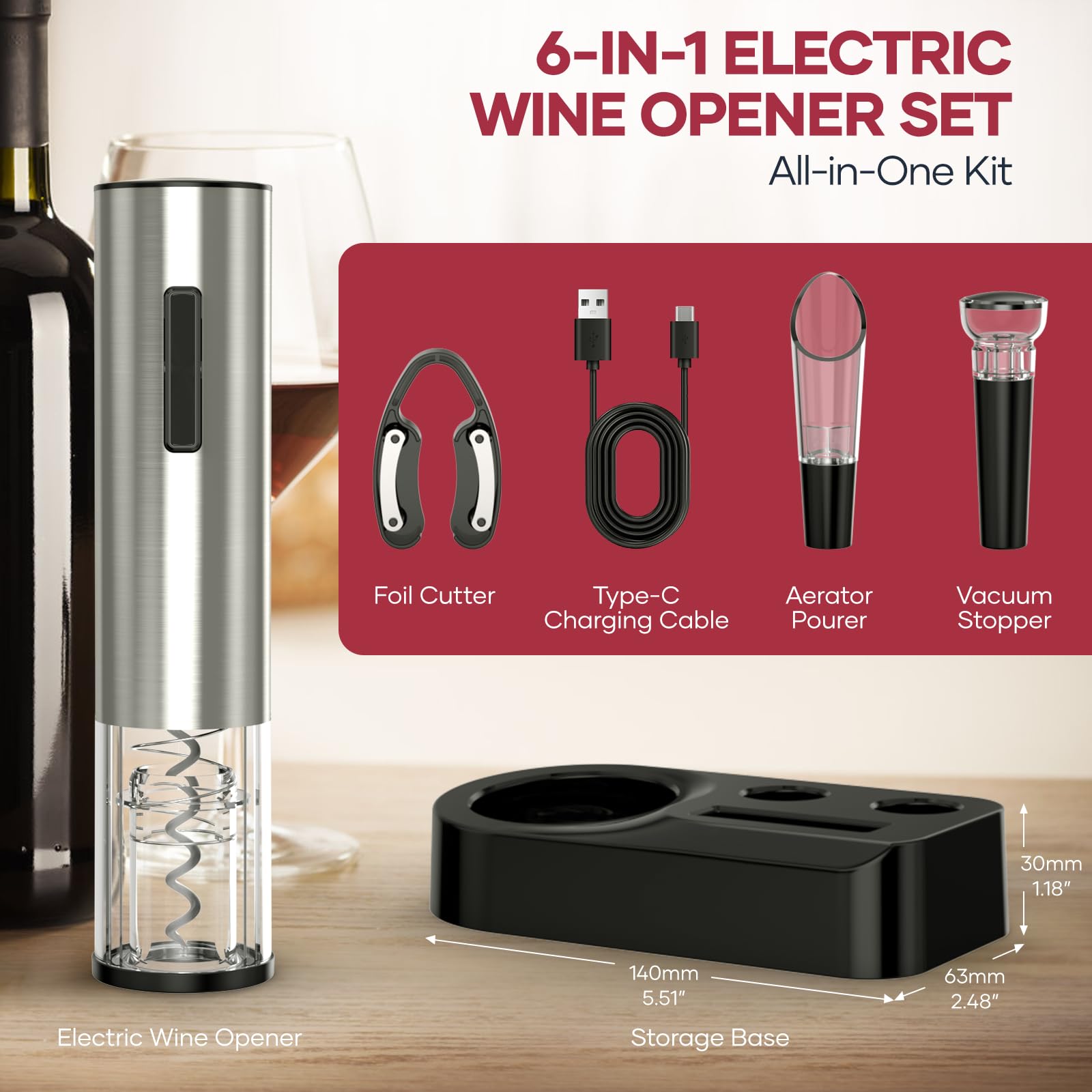 Assark display base keeps accessories organized on the counter.