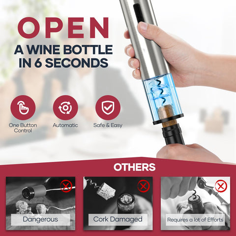 Assark foil cutter cleanly trims foil for quick bottle prep.