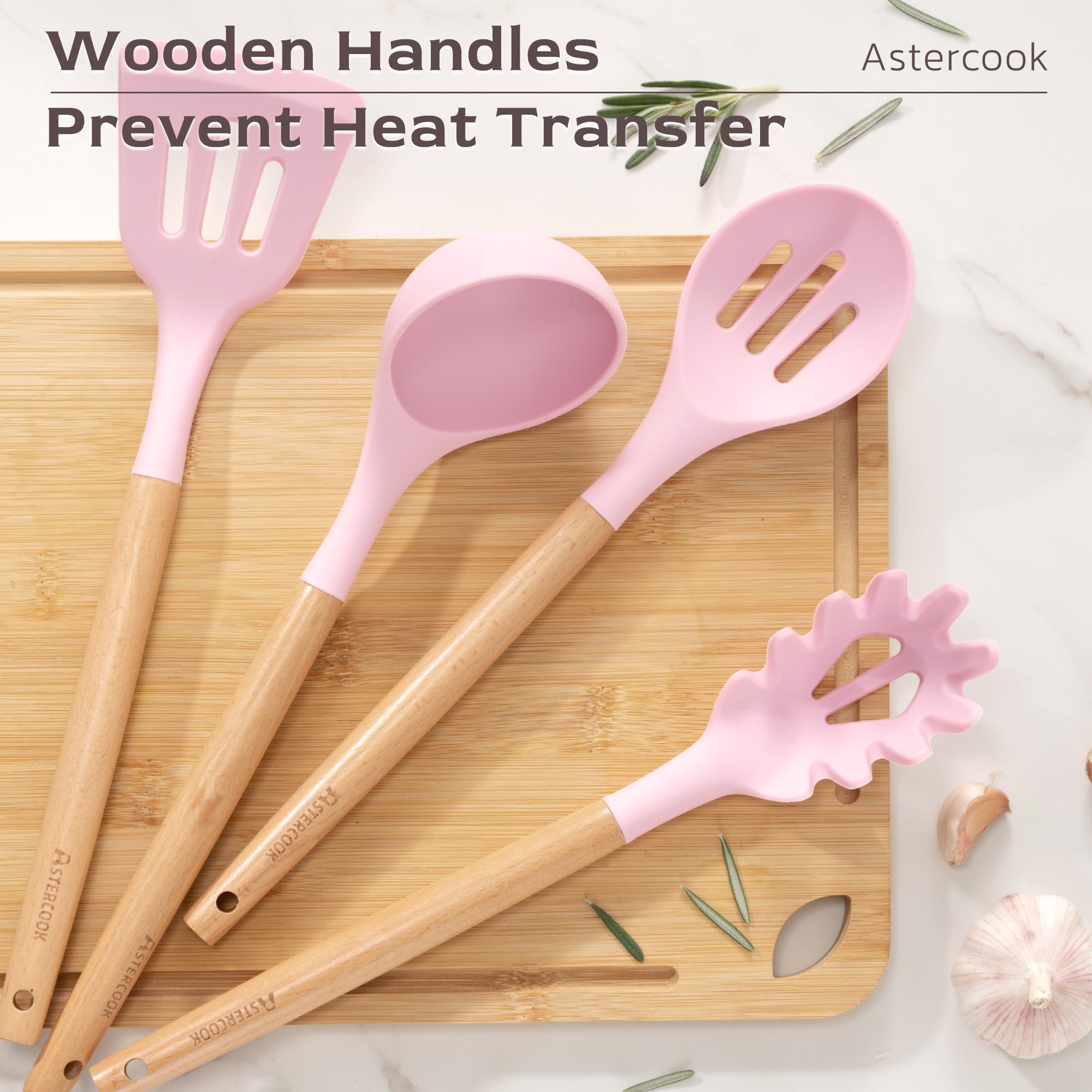 Astercook BPA-free silicone heads ensure safe family cooking and easy cleanup.