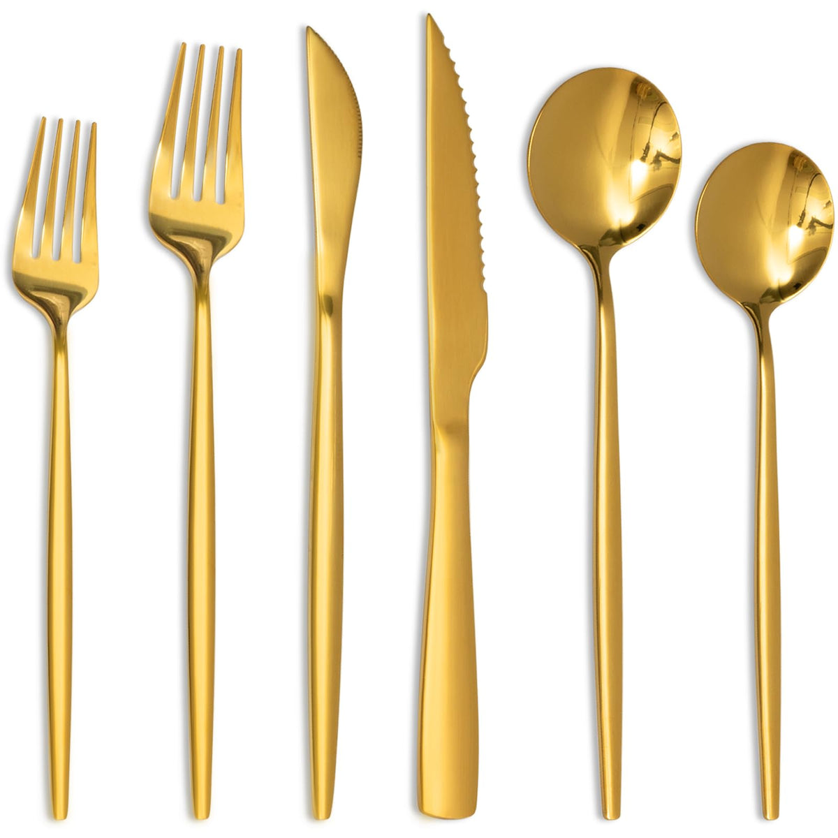 Astercook 48-piece silverware set with dining-service finish ideal for family meals.