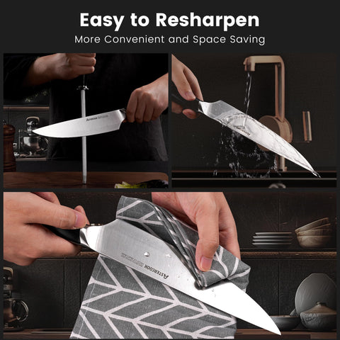 Astercook 5-inch utility knife handles small tasks efficiently.