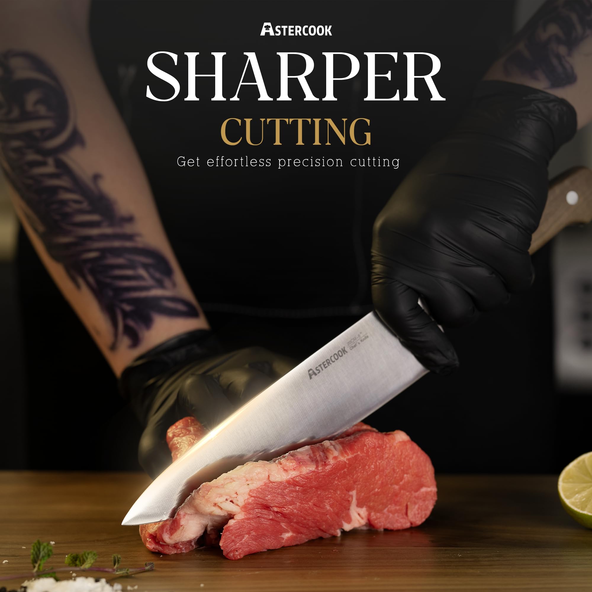 Astercook 6-inch boning knife for controlled meat trimming.