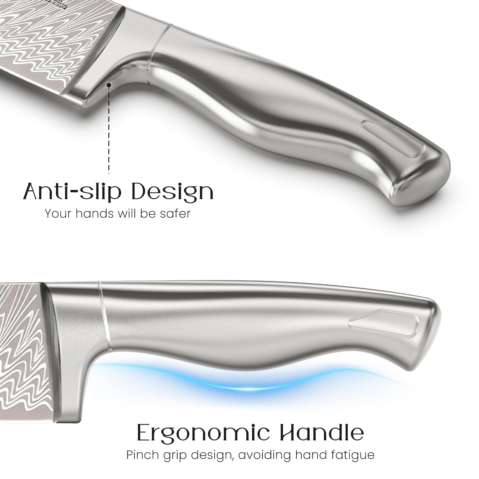 Astercook 6x 4.5-inch serrated steak knives enhance tabletop presentation.