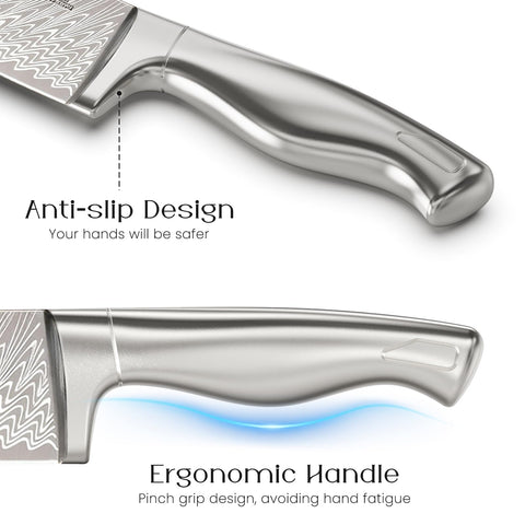 Astercook 6x 4.5-inch serrated steak knives enhance tabletop presentation.