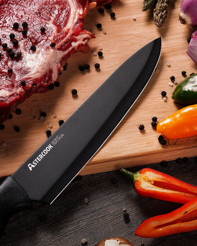 Astercook 8-inch bread knife with serrated edge for crusty loaves