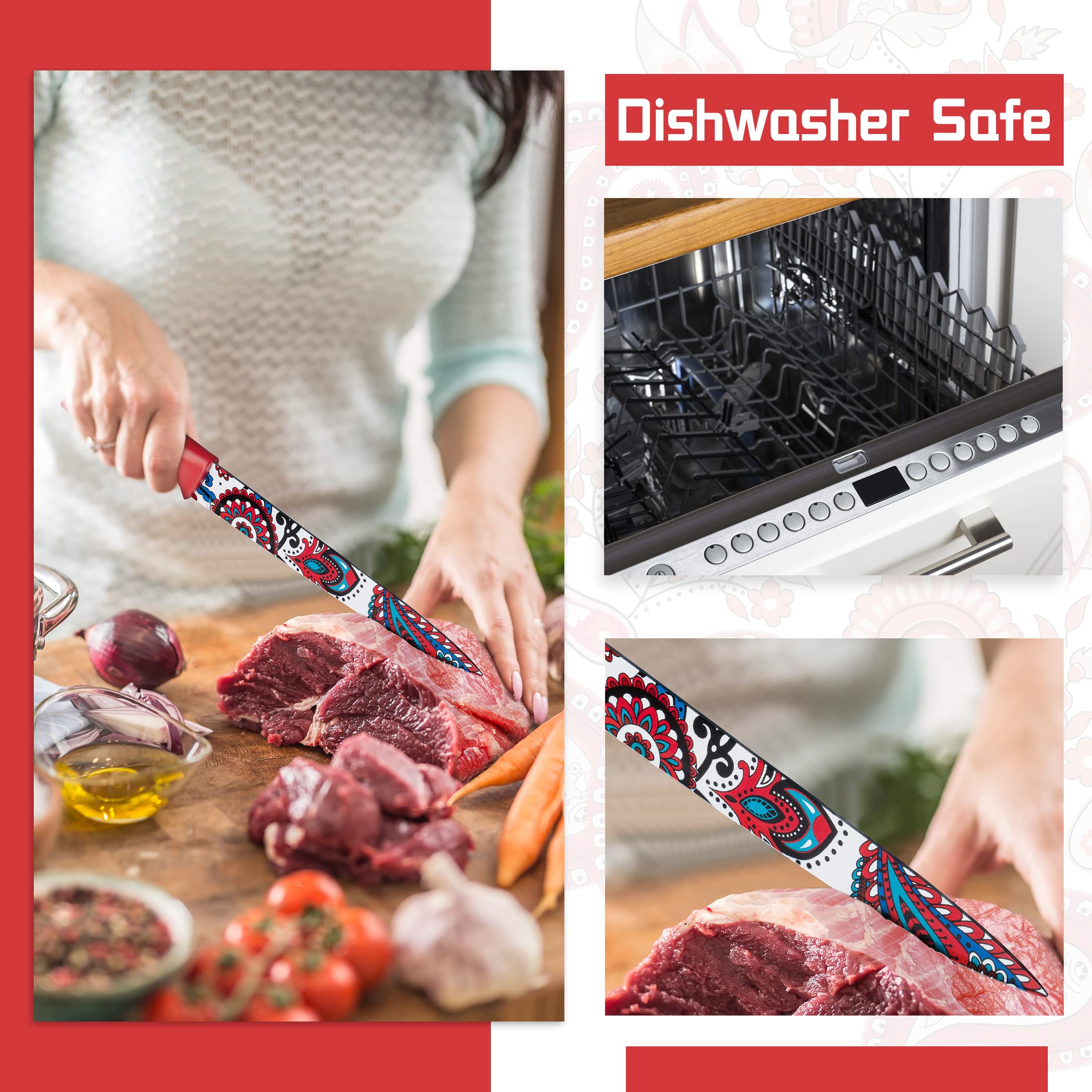 Astercook 8 inch chef knife and 7 inch santoku handle versatile tasks