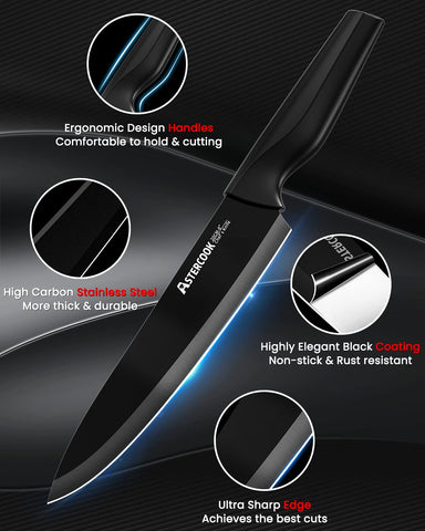 Astercook 8-inch slicing knife edge for clean cuts