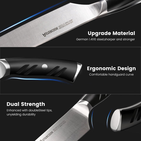 Astercook 8-inch slicing knife ideal for even meat and roast slicing.